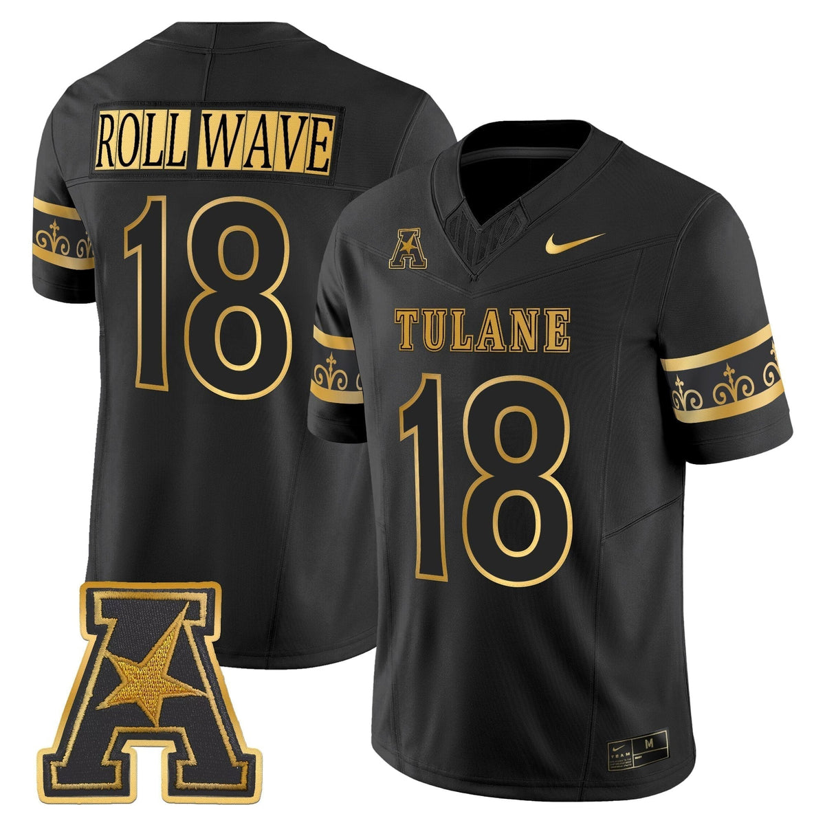 Men's Tulane Green Wave 2025 'City Edition' Gold Vapor Limited Jersey - All Stitched