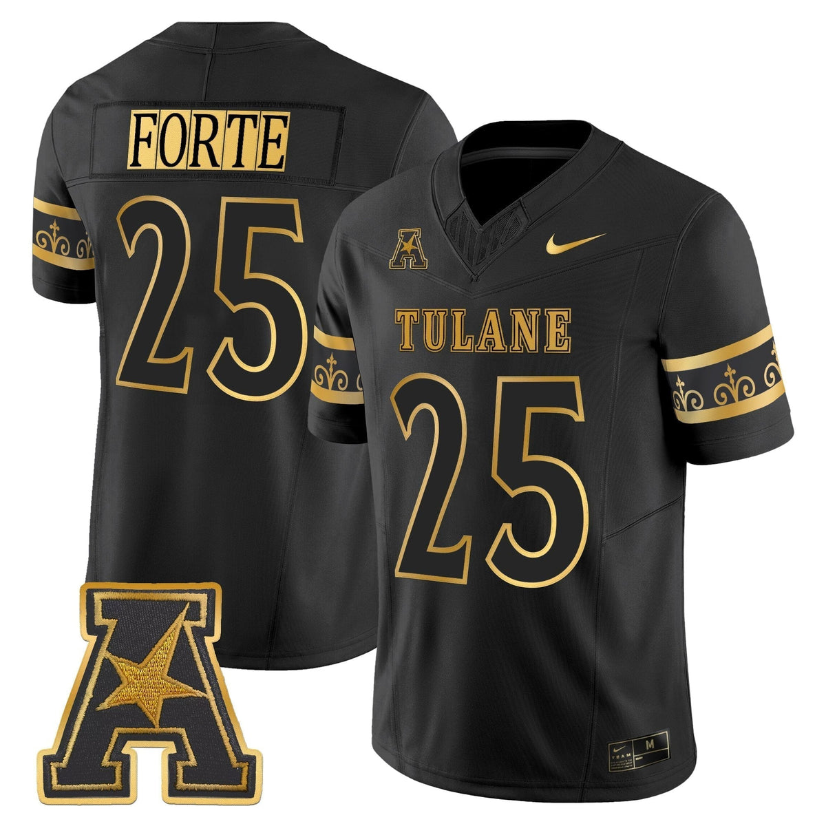 Men's Tulane Green Wave 2025 'City Edition' Gold Vapor Limited Jersey - All Stitched