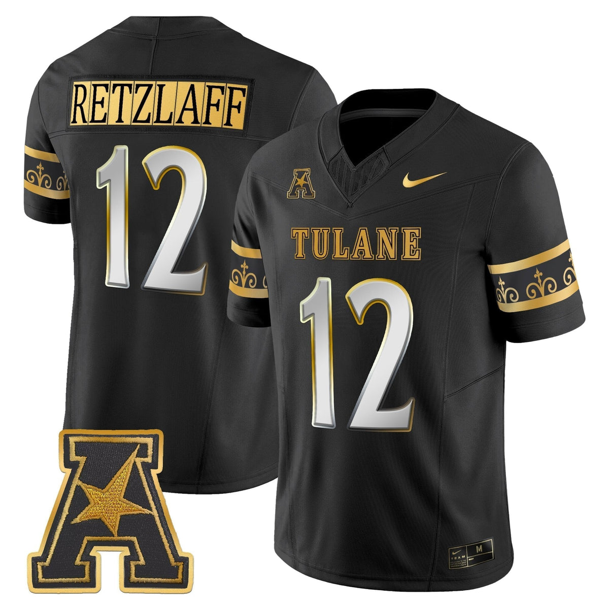 Men's Tulane Green Wave 2025 'City Edition' Gold Vapor Limited Jersey - All Stitched