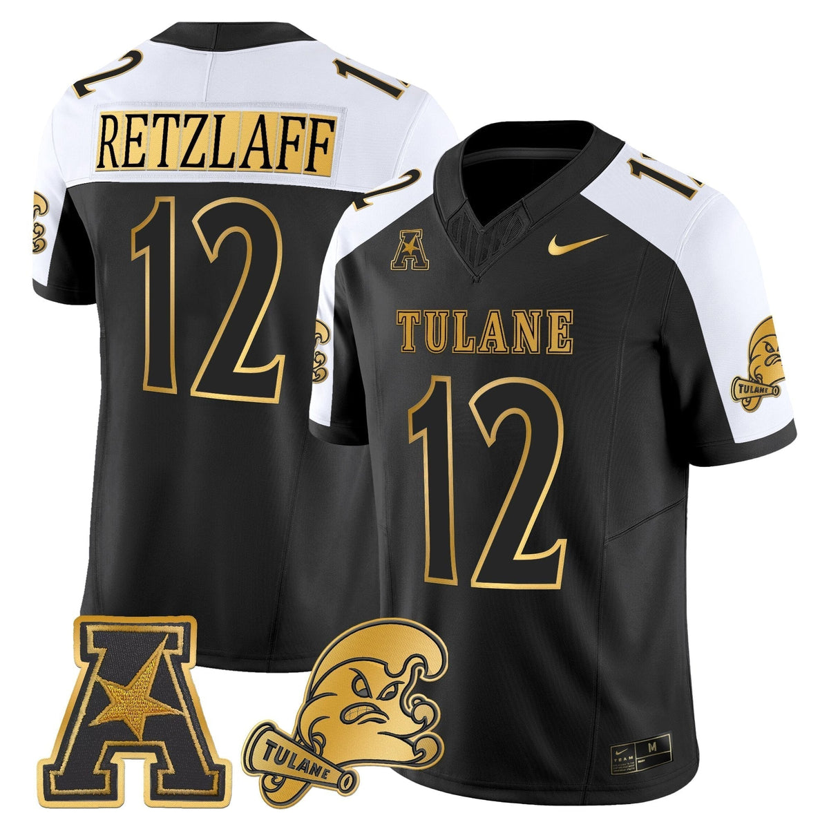 Men's Tulane Green Wave 2025 'City Edition' Gold Vapor Limited Jersey - All Stitched