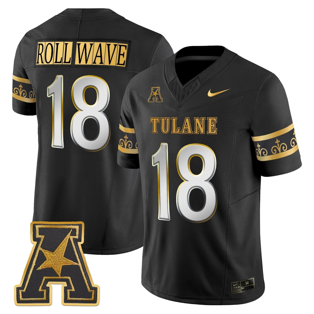 Men's Tulane Green Wave 2025 'City Edition' Gold Vapor Limited Jersey - All Stitched