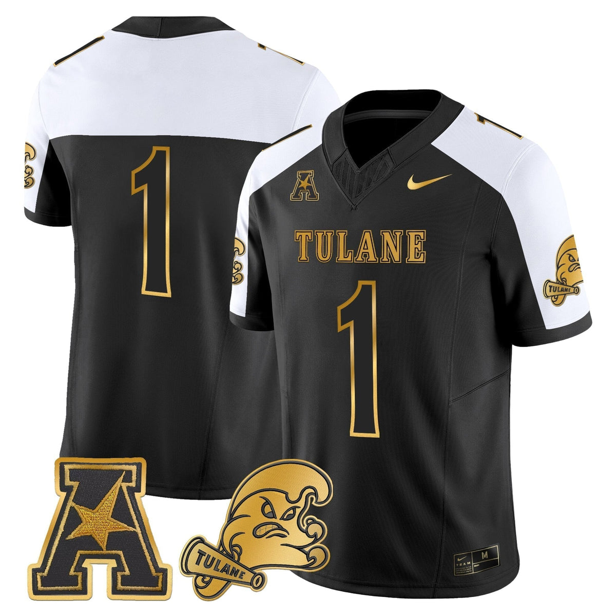 Men's Tulane Green Wave 2025 'City Edition' Gold Vapor Limited Jersey - All Stitched