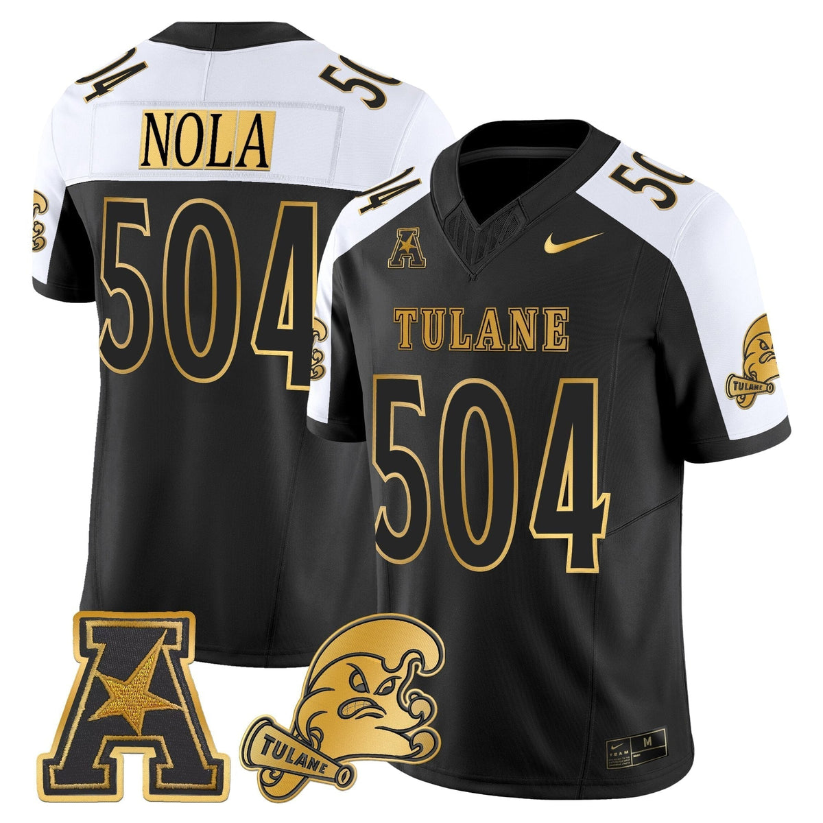 Men's Tulane Green Wave 2025 'City Edition' Gold Vapor Limited Jersey - All Stitched