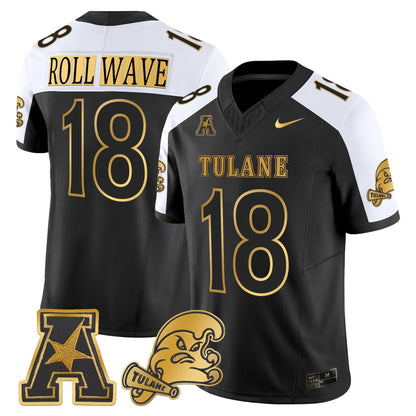Men's Tulane Green Wave 2025 'City Edition' Gold Vapor Limited Jersey - All Stitched