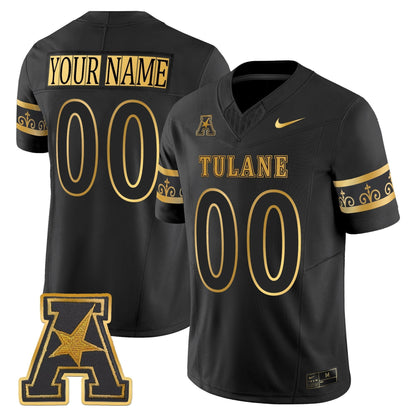 Tulane Green Wave 2025 'City Edition' Gold Vapor Limited Custom Jersey - All Stitched