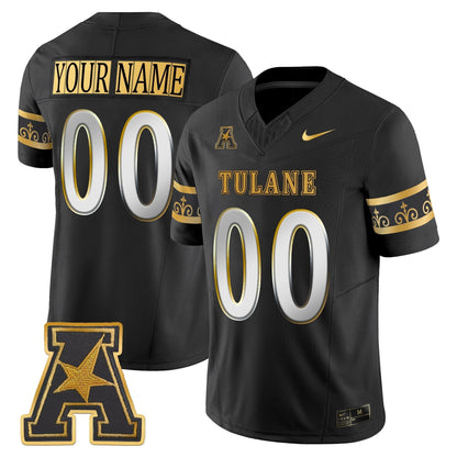 Tulane Green Wave 2025 'City Edition' Gold Vapor Limited Custom Jersey - All Stitched