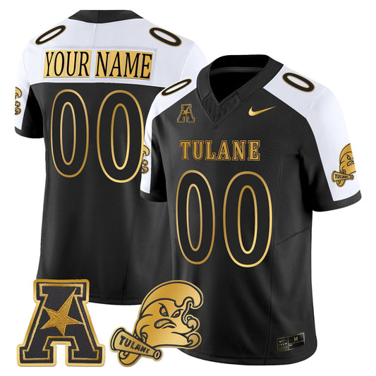 Tulane Green Wave 2025 'City Edition' Gold Vapor Limited Custom Jersey - All Stitched