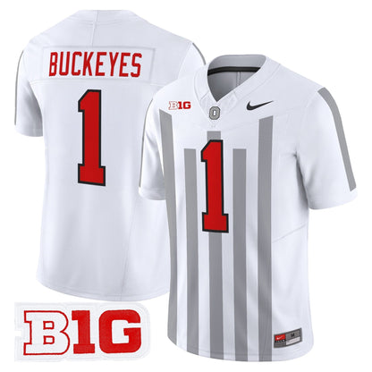 Men's Ohio State Buckeyes Throwback Vapor Limited Jersey - All Stitched