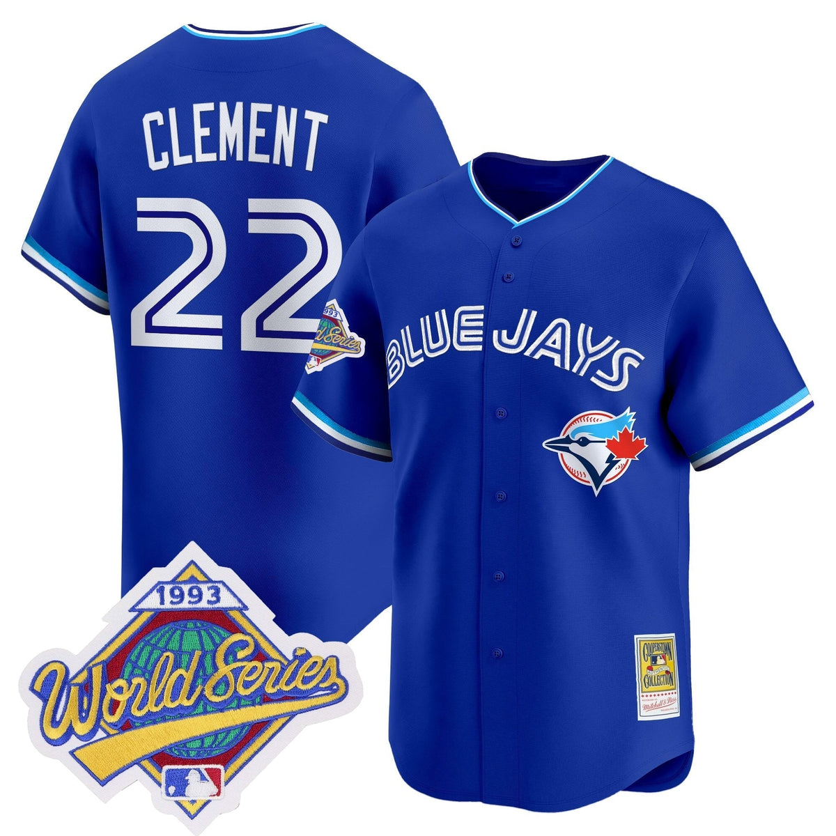 Men's Toronto Blue Jays 1993 World Series Vapor Premier Jersey - Throwback Edition - All Stitched