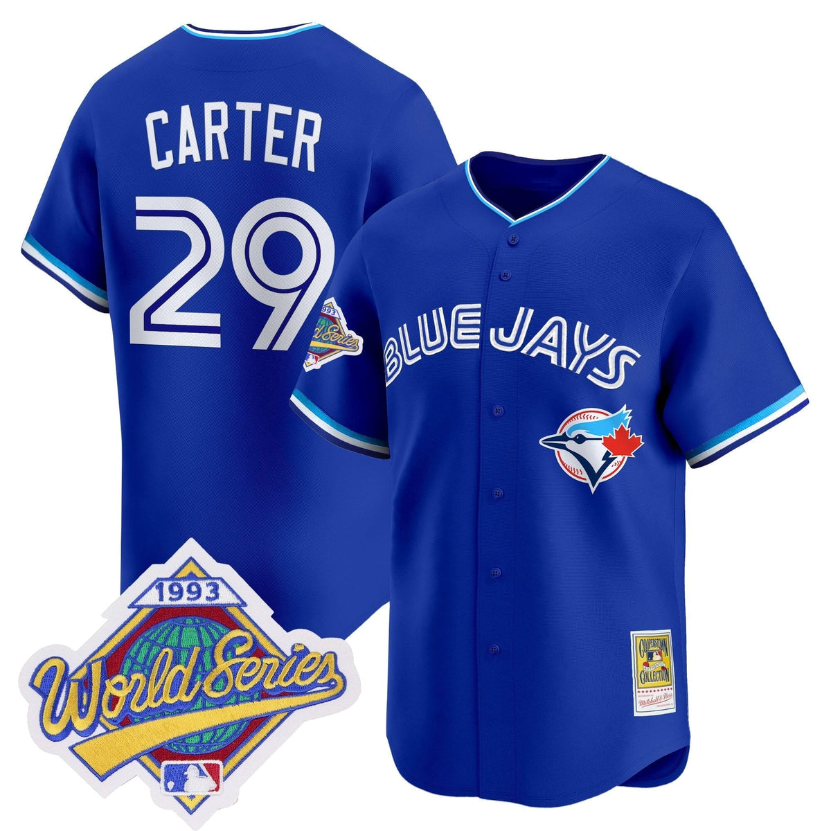 Men's Toronto Blue Jays 1993 World Series Vapor Premier Jersey - Throwback Edition - All Stitched
