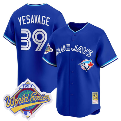 Men's Toronto Blue Jays 1993 World Series Vapor Premier Jersey - Throwback Edition - All Stitched