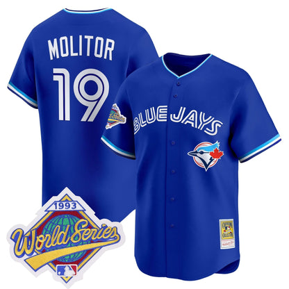 Men's Toronto Blue Jays 1993 World Series Vapor Premier Jersey - Throwback Edition - All Stitched
