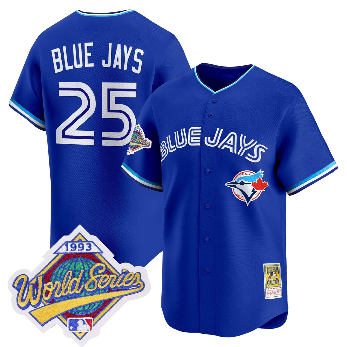 Men's Toronto Blue Jays 1993 World Series Vapor Premier Jersey - Throwback Edition - All Stitched