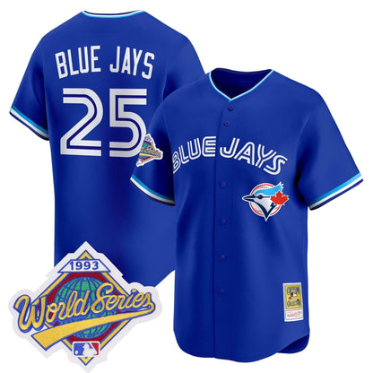 Men's Toronto Blue Jays 1993 World Series Vapor Premier Jersey - Throwback Edition - All Stitched