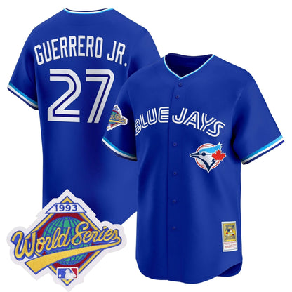 Men's Toronto Blue Jays 1993 World Series Vapor Premier Jersey - Throwback Edition - All Stitched