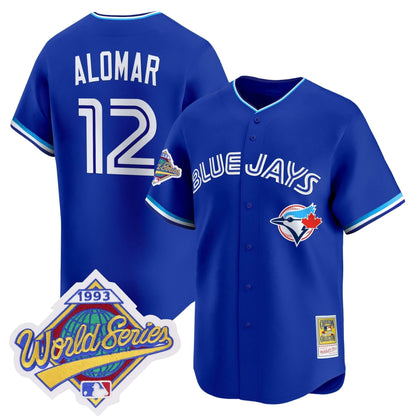 Men's Toronto Blue Jays 1993 World Series Vapor Premier Jersey - Throwback Edition - All Stitched