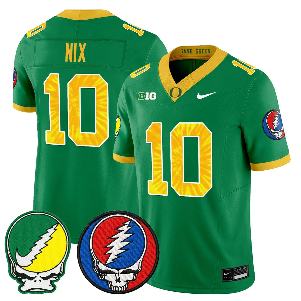 Men's Oregon Ducks 2025 'Grateful Ducks x Grateful Dead' Vapor Limited Jersey - All Stitched