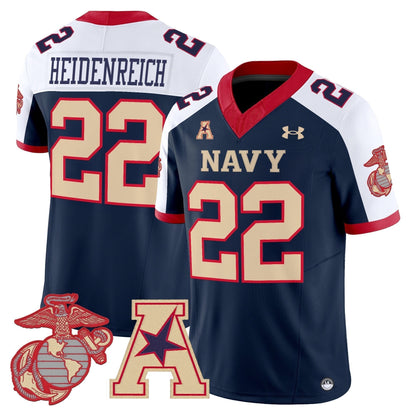 Men's Navy Midshipmen Vapor USMC Premier Jersey - All Stitched