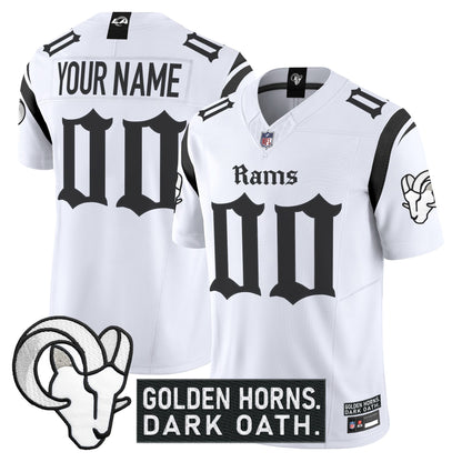 Los Angeles Rams 'Gothic Horns Reforged Edition' Vapor Limited Custom Jersey - All Stitched