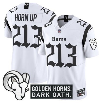 Men's Los Angeles Rams 'Gothic Horns Reforged Edition' Vapor Limited Jersey - All Stitched