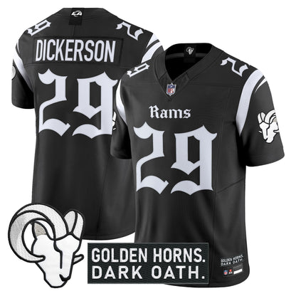 Men's Los Angeles Rams 'Gothic Horns Reforged Edition' Vapor Limited Jersey - All Stitched