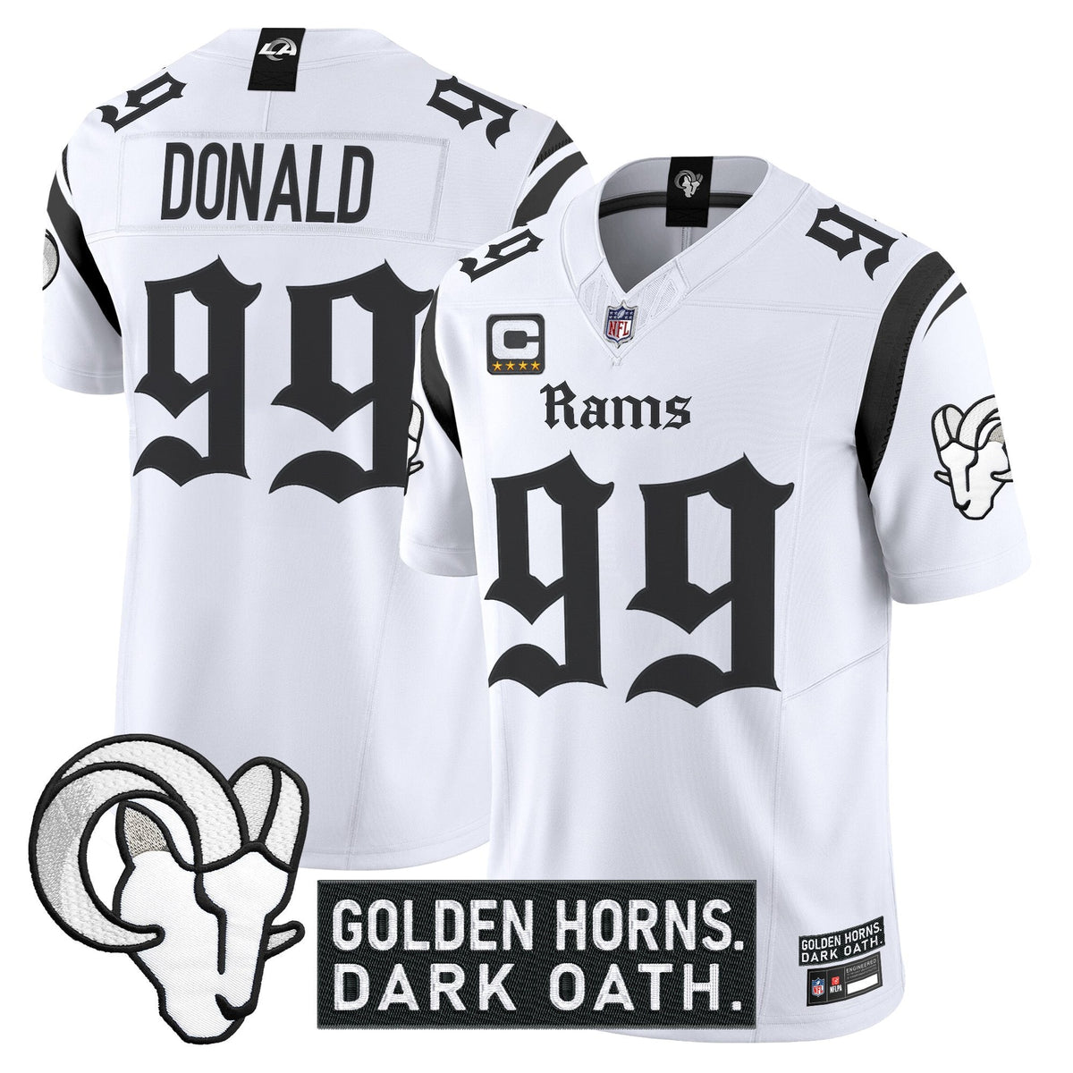 Men's Los Angeles Rams 'Gothic Horns Reforged Edition' Vapor Limited Jersey - All Stitched