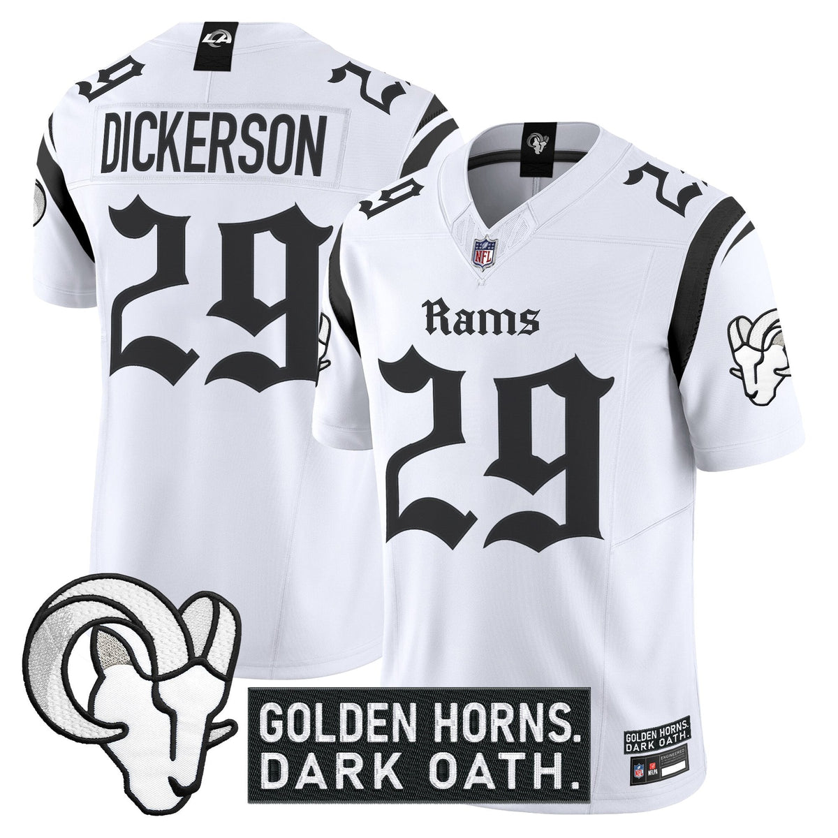 Men's Los Angeles Rams 'Gothic Horns Reforged Edition' Vapor Limited Jersey - All Stitched