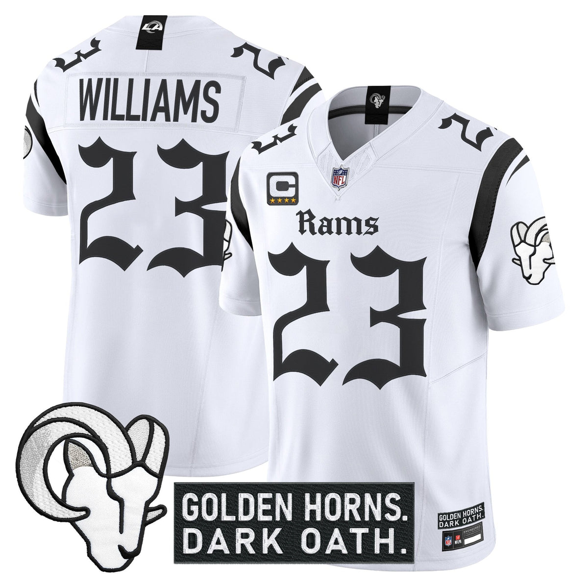 Men's Los Angeles Rams 'Gothic Horns Reforged Edition' Vapor Limited Jersey - All Stitched