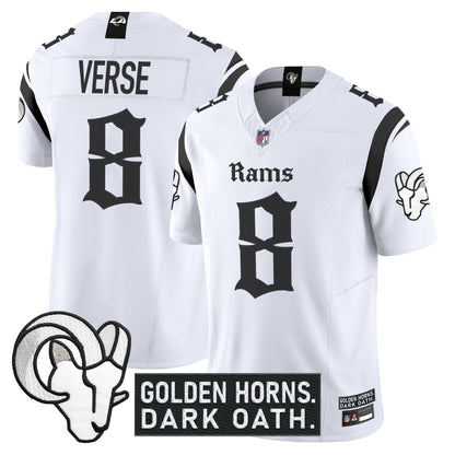 Men's Los Angeles Rams 'Gothic Horns Reforged Edition' Vapor Limited Jersey - All Stitched