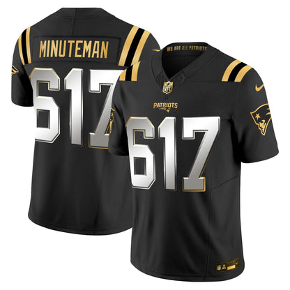 Men's New England Patriots 2025 Gold Vapor Limited Jersey - All Stitched