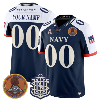 Navy Midshipmen 250th Anniversary Vapor Limited Custom Jersey - Stitched