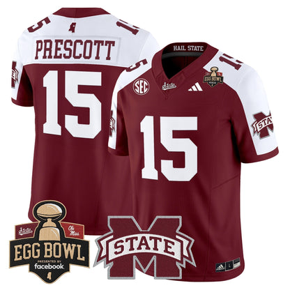 Men's Mississippi State Bulldogs 2025 Egg Bowl Vapor Limited Jersey - All Stitched