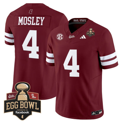 Men's Mississippi State Bulldogs 2025 Egg Bowl Vapor Limited Jersey - All Stitched