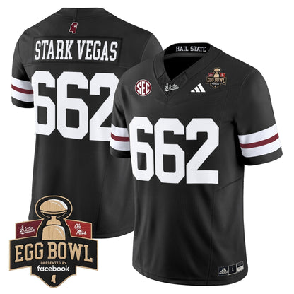 Men's Mississippi State Bulldogs 2025 Egg Bowl Vapor Limited Jersey - All Stitched