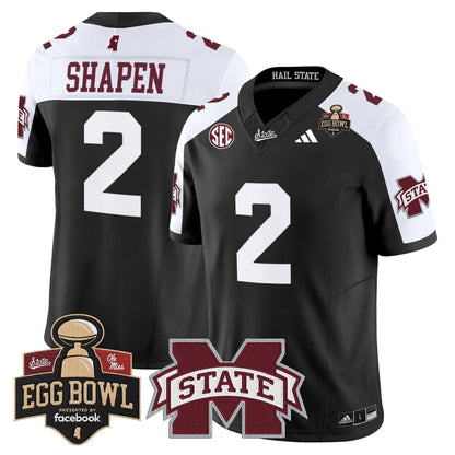 Men's Mississippi State Bulldogs 2025 Egg Bowl Vapor Limited Jersey - All Stitched