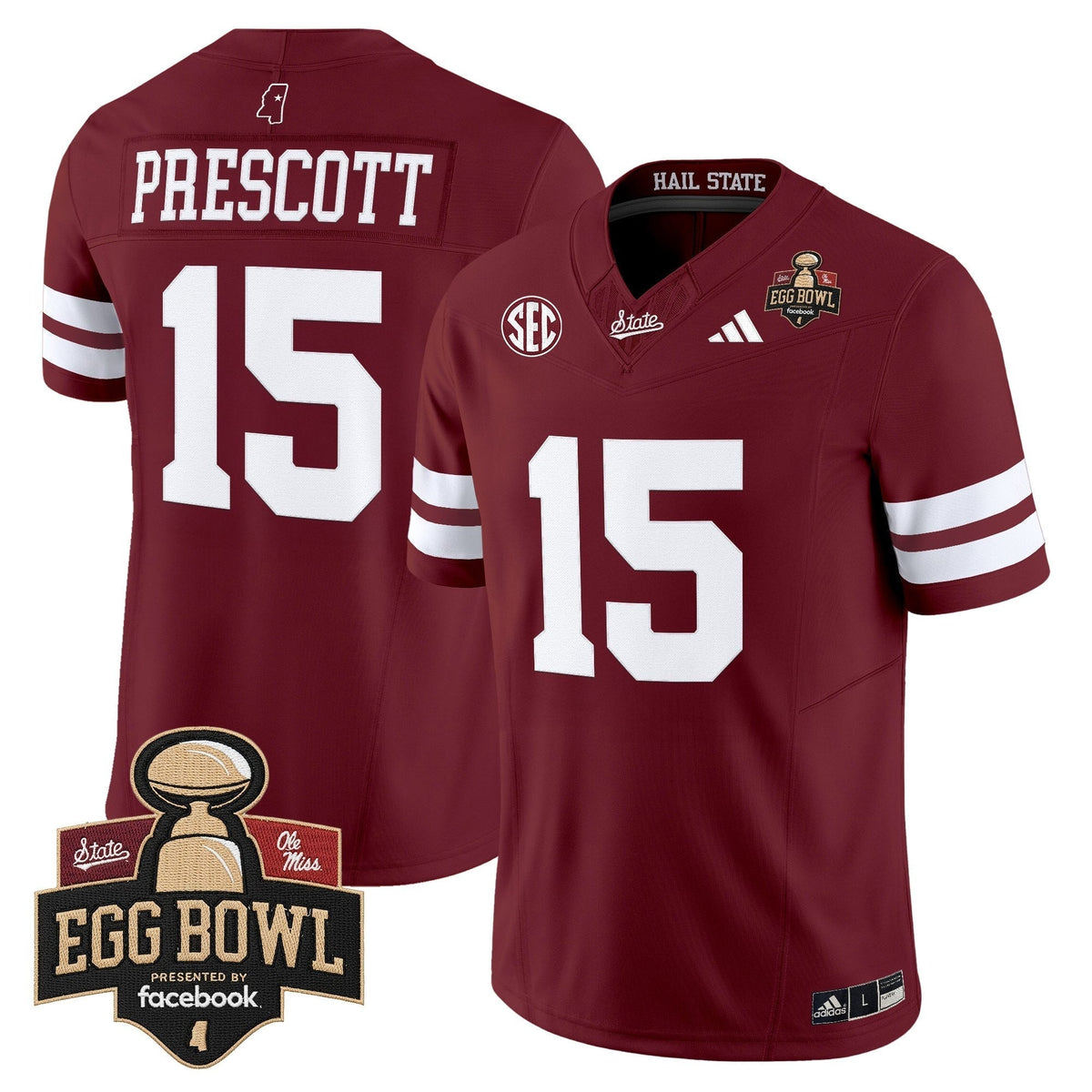 Men's Mississippi State Bulldogs 2025 Egg Bowl Vapor Limited Jersey - All Stitched