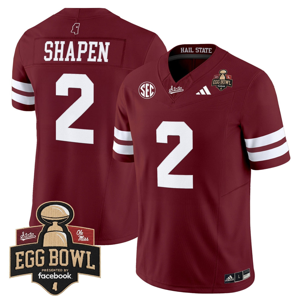 Men's Mississippi State Bulldogs 2025 Egg Bowl Vapor Limited Jersey - All Stitched