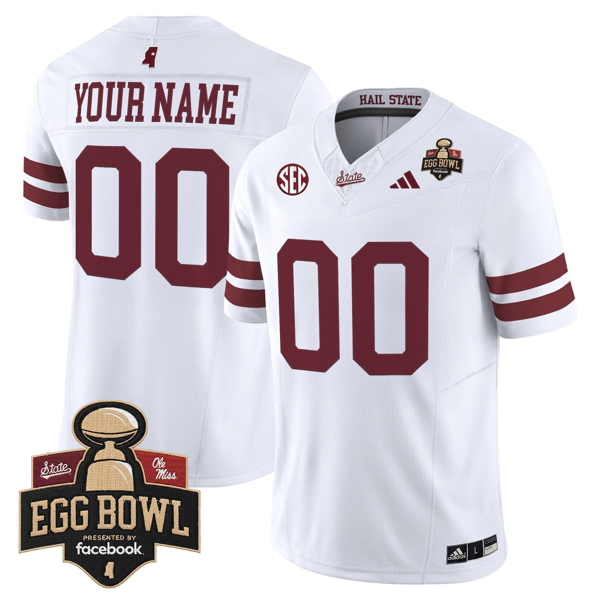 Mississippi State Bulldogs 2025 Egg Bowl Vapor Limited Custom Jersey - All Stitched