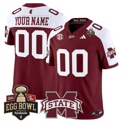 Mississippi State Bulldogs 2025 Egg Bowl Vapor Limited Custom Jersey - All Stitched