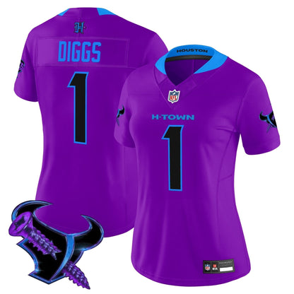Women's Houston Texans 2025 DJ Screw Vapor Limited Jersey - All Stitched
