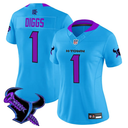 Women's Houston Texans 2025 DJ Screw Vapor Limited Jersey - All Stitched