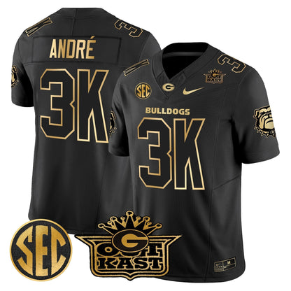 Men's Outkast x Georgia Bulldogs Gold Vapor Limited Jersey - All stitched