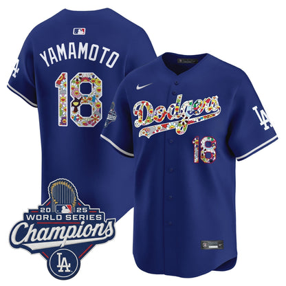 Men's Dodgers 2025 World Series Champions x Takashi Murakami Vapor Premier Limited Jersey - Stitched