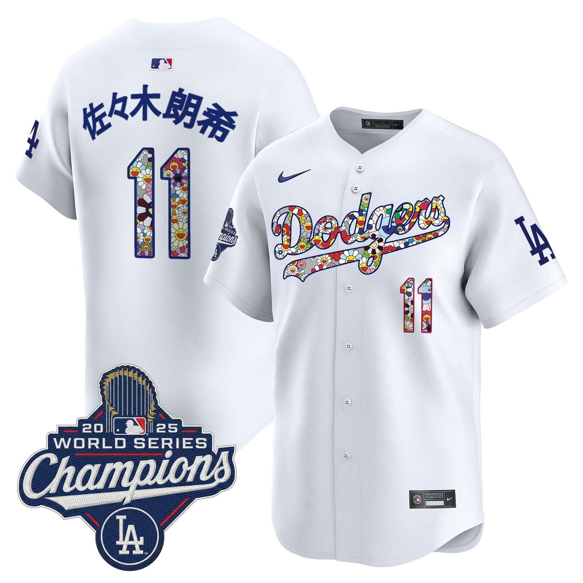 Men's Dodgers 2025 World Series Champions x Takashi Murakami Vapor Premier Limited Jersey - Stitched