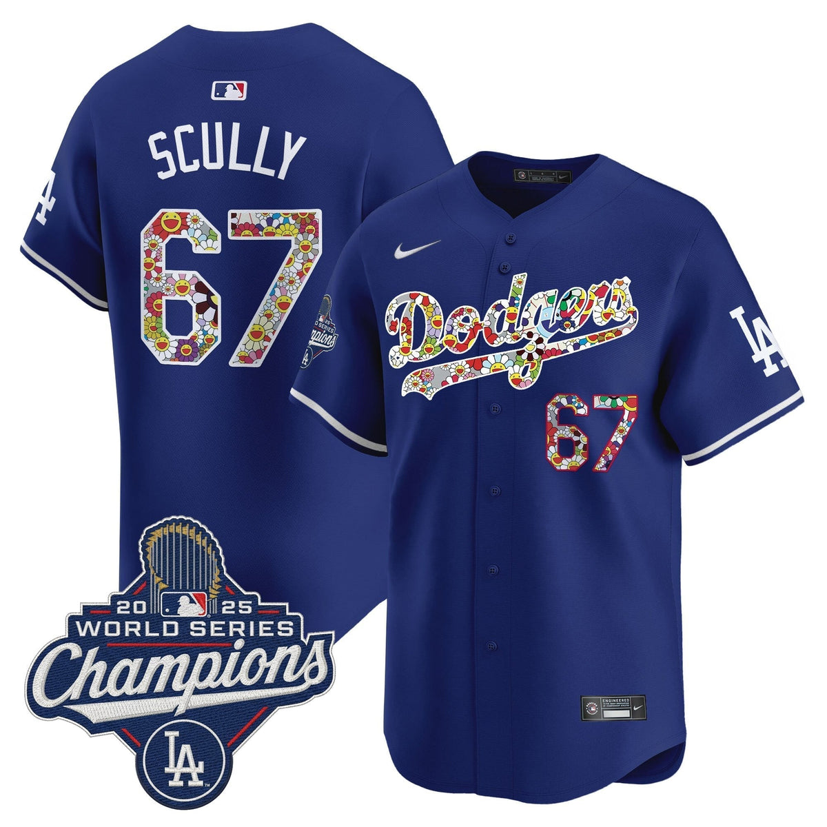 Men's Dodgers 2025 World Series Champions x Takashi Murakami Vapor Premier Limited Jersey - Stitched