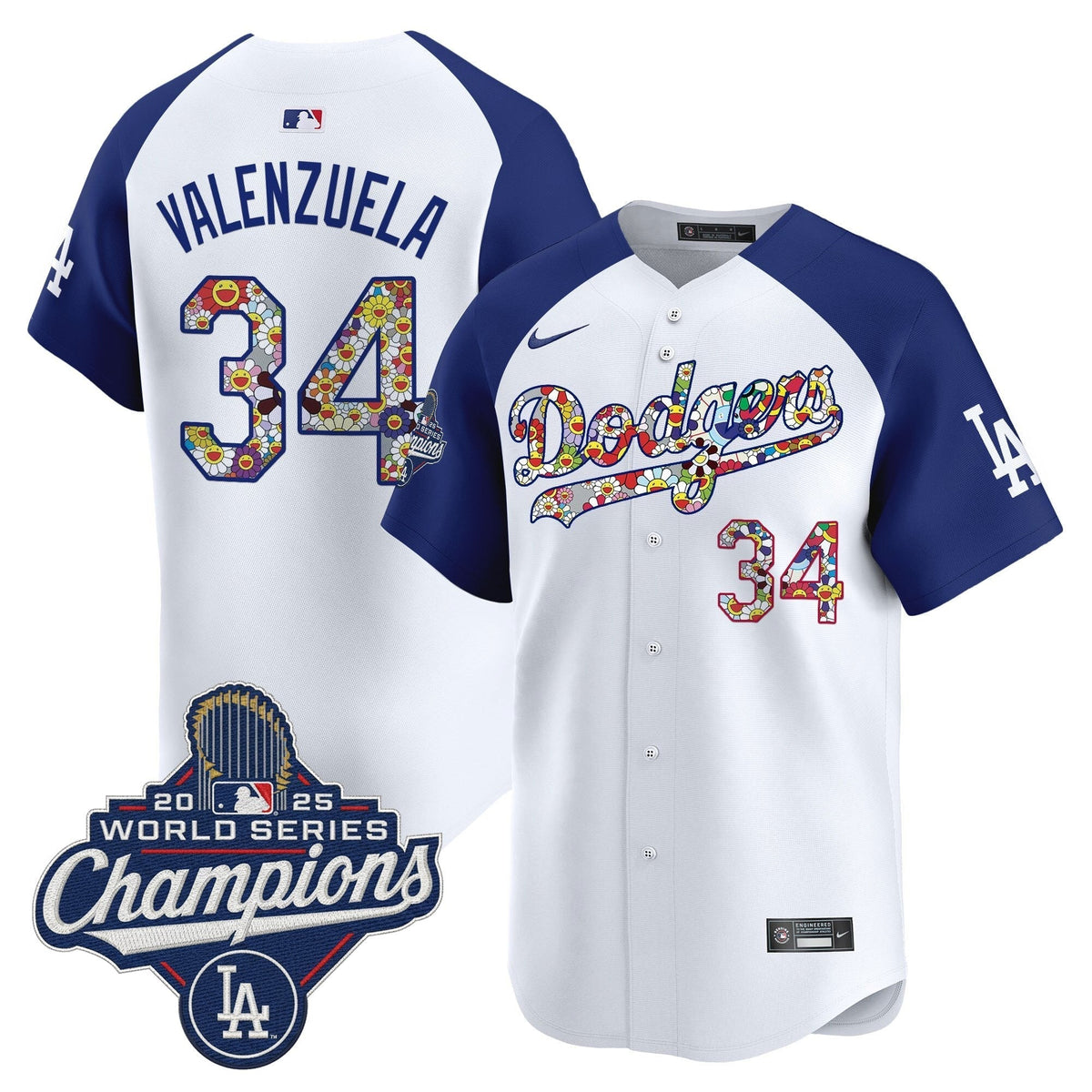 Men's Dodgers 2025 World Series Champions x Takashi Murakami Vapor Premier Limited Jersey - Stitched