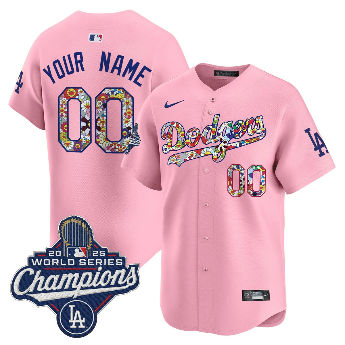 Dodgers 2025 World Series Champions x Takashi Murakami Vapor Premier Limited Custom Jersey - Stitched