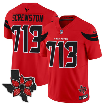 Men's Houston Texans 'Stranger Things Edition' Vapor Limited Jersey - All Stitched