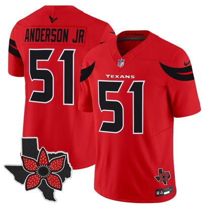 Men's Houston Texans 'Stranger Things Edition' Vapor Limited Jersey - All Stitched