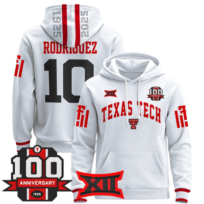 Men's Texas Tech Red Raiders 2025 Premium Pullover Hoodie - 100th Anniversary Patch - All Stitched
